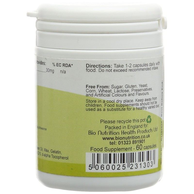 Bio Nutrition Co Enzyme Q10 30mg - Antioxidant and Energy