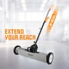 Magnetic Sweeper with Wheels - 24-Inch Rolling Nail Magnet Tool
