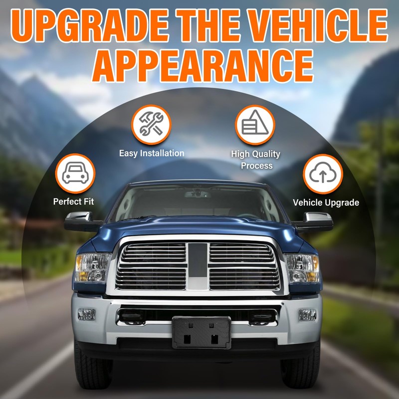 ABS Front License Plate Holder & Frame Bracket- Enhanced Anti-