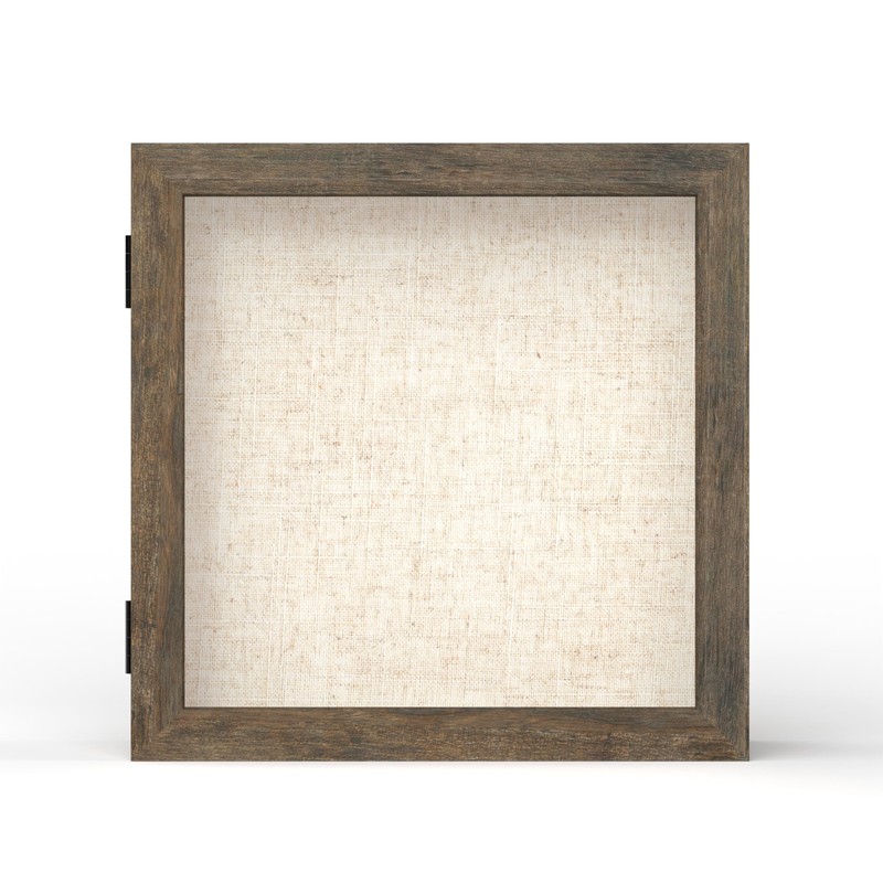 FrameWorks 8x8 Deep Shadow Box Frame, Wooden Display Case w.
