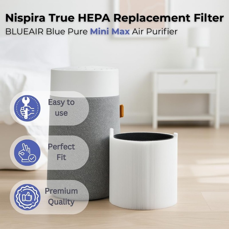 1 Pack Mini Max Replacement Filter For Blueair Blue Pure