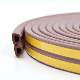 EA D-Shape Weatherstrip 10M - Door Gap Sealer, Draft Stopper Window Brown 2ea