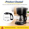 12-Cup Glass Coffee Carafe Replacement Pot Compatible with Mr Coffee,