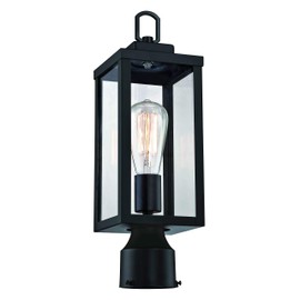 WISBEAM Outdoor Post Light, Pole Lantern, E26 Base 60W Max, Metal Housing Plus Glass, ETL Qualified, Bulbs not Included