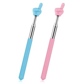 QZKJQDD 2 Pcs Teacher Pointer Stick, Cute and Retractable Finger Pointer Stick, Suitable for Classroom Retractable Hand Pointer, Mini Classroom Pointer for Primary School and Kindergarten Teachers