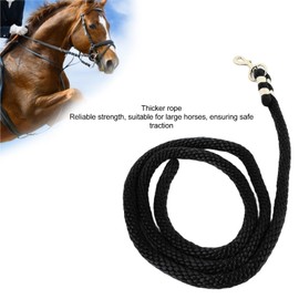 Lunge Line for Horses, Horse Lunge Line with Secure Snap, Heavy Duty High Tensile Horse Rope Lunge Line, Horse Training Rope for Equestrian Training, Daily Traction (Black)