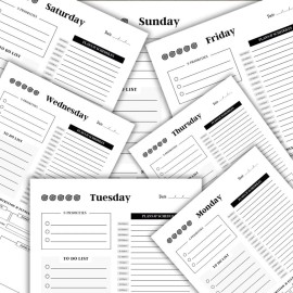 Planificador diario imprimible - Mantngase organizado horario  Descarga digital                                                                       