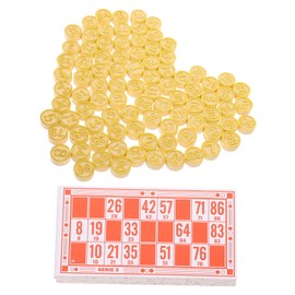 Totority 1 Set Bingo Game Chess Bingo Number Cards and Number Chess Pieces Game Props