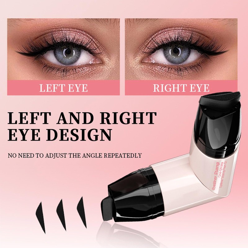 KTouler 2 Pack Black Eyeliner Stamp,One-Piece Liquid Gel Eyeliner Stencil
