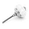 ETHNICITI Pumpkin White Crackle 40mm Ceramic Door Knobs Vintage Shabby