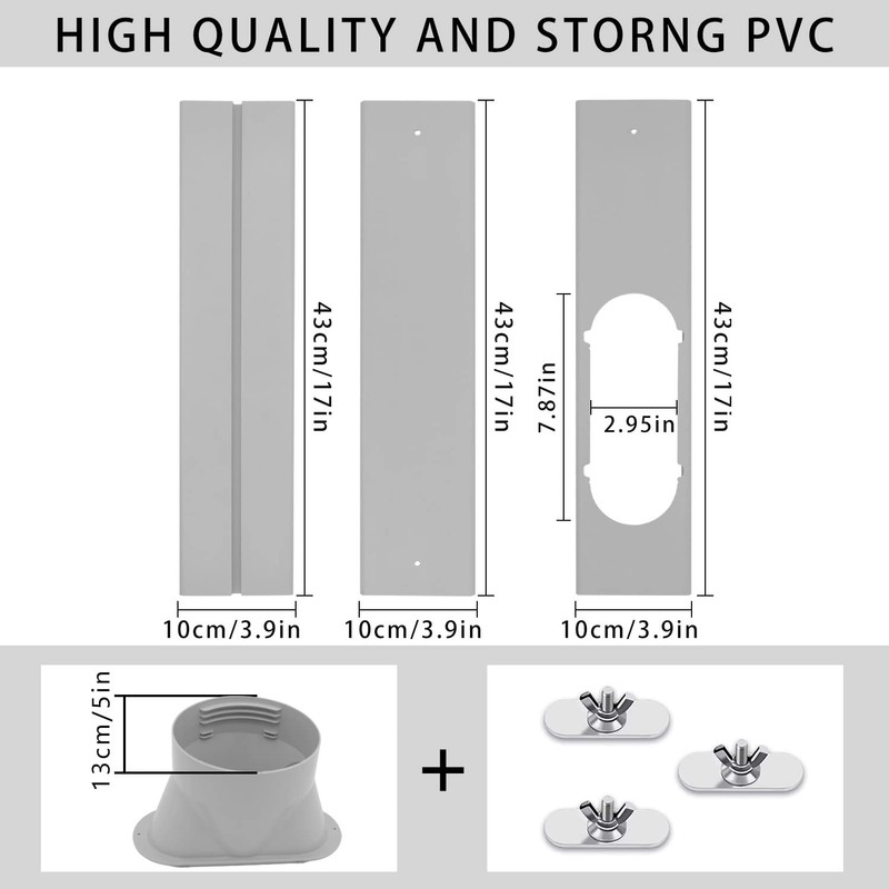 Portable Air Conditioner Window Vent Kit, Adjustable Window Seal Slide