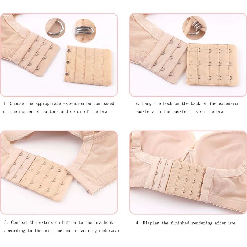Lansonee 3 Pcs Bra Strap Extenders,Women's Bra Strap Extender 4