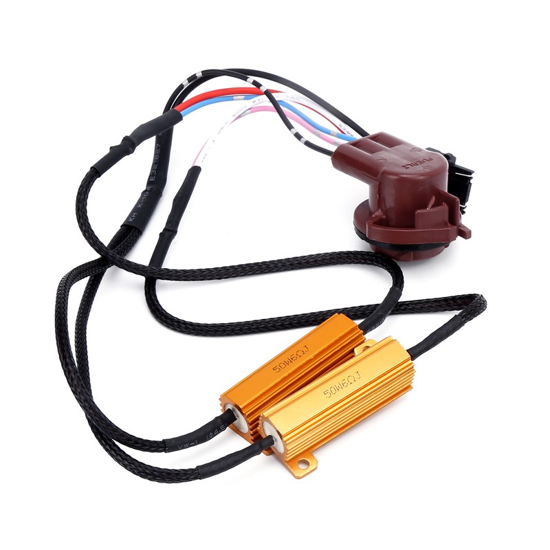 2pcs 3157A LED Decoder 50W Load Resistor Flash Error Free