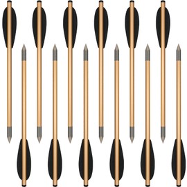 PMSM 6.3 Inch Aluminium Crossbow Bolt Arrows Steel Tips for 50-80 lbs Pistol Crossbow Precision Target, Mini Aluminium Arrows Pistol Crossbow Bolts, Ideal for Practising Shooting Targets and Small
