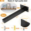 AYSUM 6 Pack Shelf Brackets Black 8 Inch Right Angle