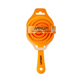 Mixup! 3D Soft Touch Hair Brush - Detangling Brush & Scalp Massage Brush | For Wet & Dry Hair, All Hair Types | Antistatic, Flexible Soft Touch Handle, Orange