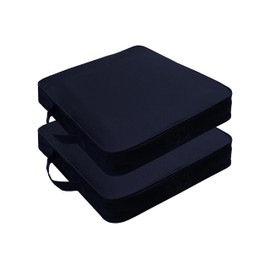 JUICYRAUL 2 Pack Portable Stadium Seat Cushions, Bleacher Seat Cushions, Chair Cushions for Boat Canoe Kayak, Sporting Events, Hiking, Camping, Black