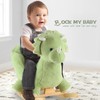Rock My Baby Rocking Horse Green Dinosaur with Chair, Plush