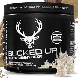 Bucked Up Pre Workout Aminoácidos Sabor White Gummy Deer Sin Gluten