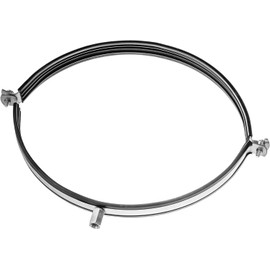 HVAC OV 10" Inch 5Pack Galvanized Steel Duct Clamp with Rubber Fitting - Metal Pipe Hanger - Rigid Tube Brackets - Conduit Wall Attachment