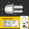Ruiandsion LED Flashlight Bulb 3V P13.5S Base Socket White LED