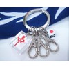 Clear Mini Mah Jongg Ring 3 Row Keychain [Medium]