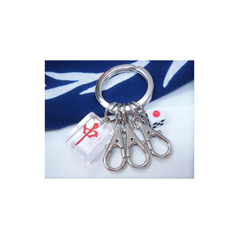 Clear Mini Mah Jongg Ring 3 Row Keychain [Medium]