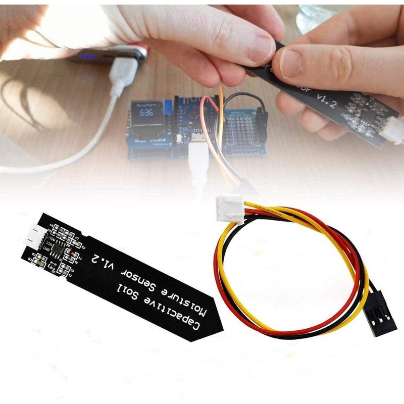 Aideepen 6 Pieces Soil Moisture Sensor Hygrometer Module V1.2 Capacitive