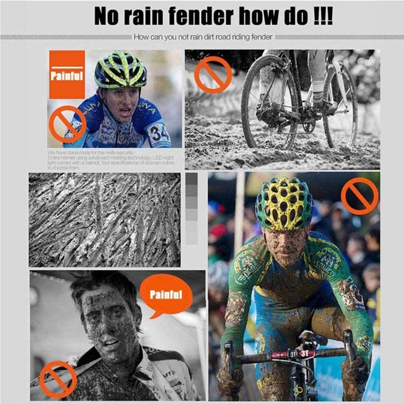 2 pieces Mud Guard Front or Rear Compatible, Downhill Mudguards,