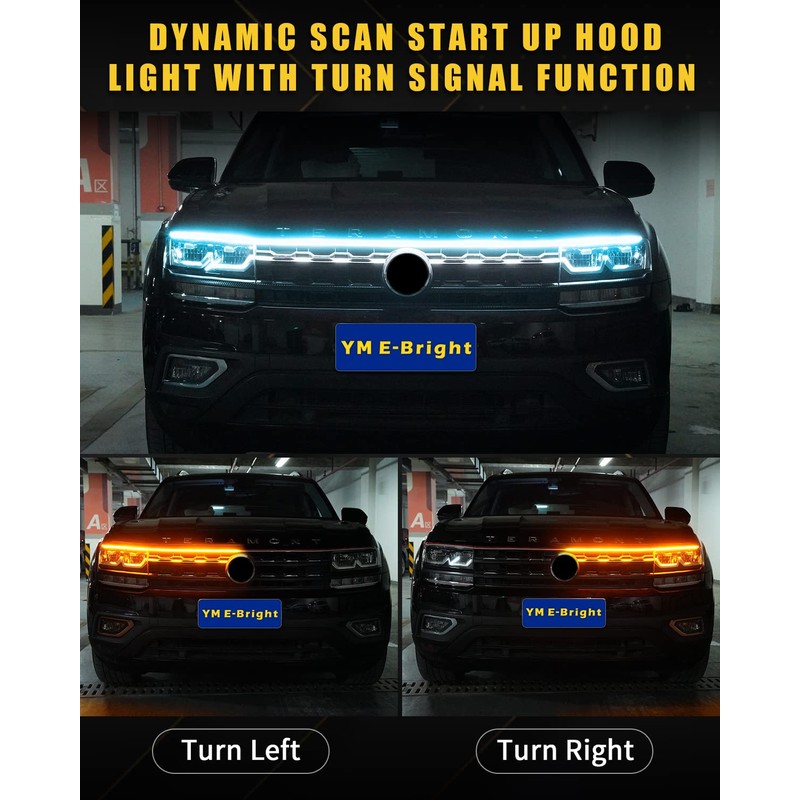 Sequential Turn Signal Led Light Strip Dynamic Scan Start Up