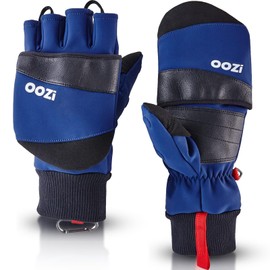 OOZi Winter Gloves for Men and Women, Touchscreen Gloves, Warm Windproof Work Gloves for Hiking, Running, Cycling, Car Trips (Blue, XL)