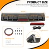 JMTBNO Rear Bumper Diffuser Lip Spoiler LED Brake Stop Light
