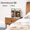 AVEAX Double 5x7 Picture Frame Hinged Folding Photo Frame with