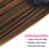 Mihugass Yaki Straight Clip ins Real Human Hair Extensions For