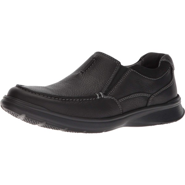 Clarks mens Cotrell Free Loafer, Black Oily Leather, 10.5 Wide