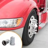 33mm Chrome Plastic ABS Lug Nut Covers Bullet Flanged Push-on