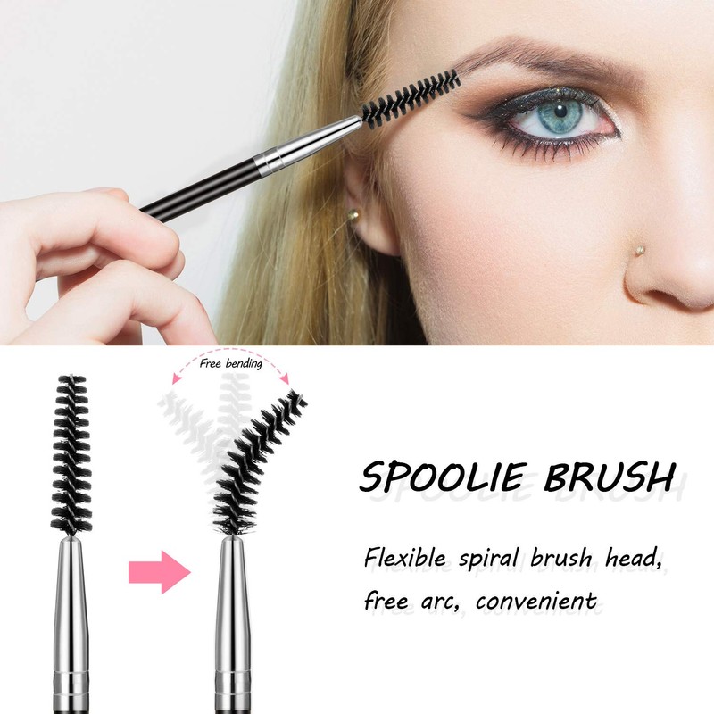 12 Packs Eyebrow Spoolie Brush and Angled Brow Brush, Multi-functional