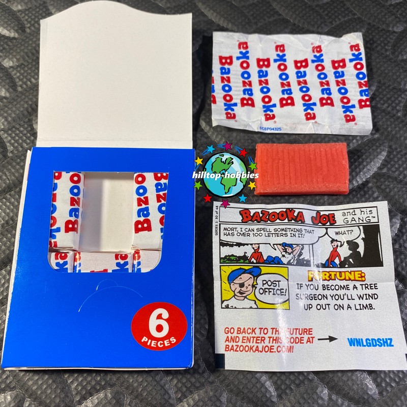 Bazooka 4-PACK LOT OF BAZOOKA ORIGINAL BUBBLE GUM 6 PIECES