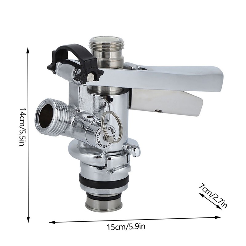 G5/8 U Type Stainless Steel Beer Keg Coupler Dispenser Accessory