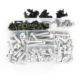Xitomer Motorbike Universal Fairing Bolt Kits Fasteners Fit for GSXR600 CBR650F CBR1100XX VFR750F XSR700 Ninja650 NinjaZ650 Ninja ZX-14 RSV4,Fairing Bolt Kits Fasteners (Silver)