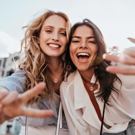 OHAYOO Volcanic Crystal Sister Necklace 925 Sterling Silver Rose Gold Necklace, Heart-Shaped Friendship Jewelry Gift for Women, Soul Sisters & Best Friends, Perfect for Summer Vacation July Deals