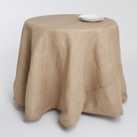 Fennco Styles Passe Partout Burlap Lined Tablecloth. 100% Burlap (Natural, 108")