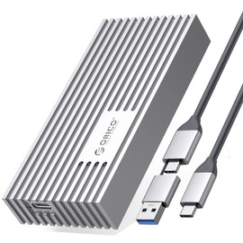 ORICO 40Gbps M.2 NVMe SSD Enclosure for Thunderbolt 4/3, USB 4/3.2/3.1/3.0/2.0, ASM2464PD, All Aluminium M.2 SSD Enclosure for PCIe 2280 M-Key (B+M Key) SSD, NVMe Adapter up to 2800 MB/s- M234SV