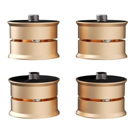Monosaudio Pack of 4 High End Absorber Feet Device Feet HiFi Spike Pads 39 x 24 mm Aluminium Speaker Stand Feet Shock Absorber Insulation Feet HiFi Coaster for Amplifier Turntable Subwoofer