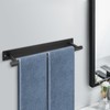 BathAce Self Adhesive Towel Bar, 16 Inch Square Towel Racks