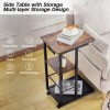 Redlife C Shaped End Tables Set of 2 Sofa Couch