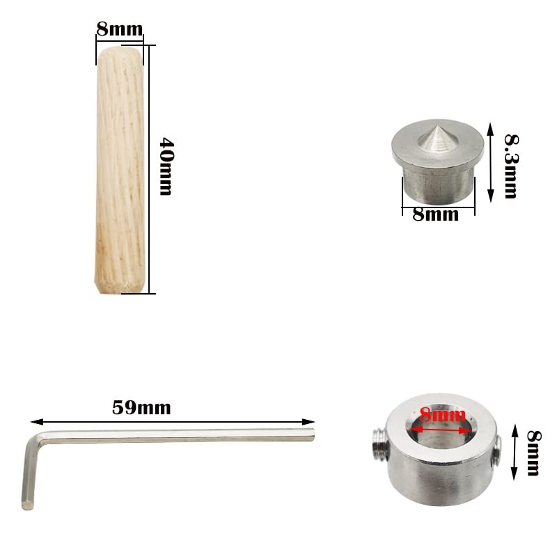Wood Dowel, CESFONJER 8mm Dowel Kit, 55 Wood Dowels, 2