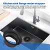 Matte Black Universal Sink Flange,3-1/2 Inch Standard Sink Drain Openings