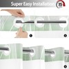 Extra Long No Hook Shower Curtain and Liner Set, Ombre