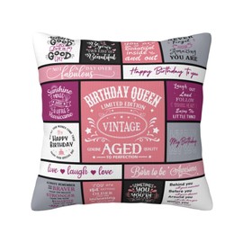Best Friend Birthday Gifts for Women, Birthday Decorations/Backdrop/Presents for Woman Mom Daughter, Christian Birthday’s Gifts for Wife/Sister/Grandma/Aunt Throw Pillow Covers 18 x 18 Inch